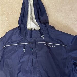Vineyard vines Dark Blue Hooded Jacket with Reflective Accents